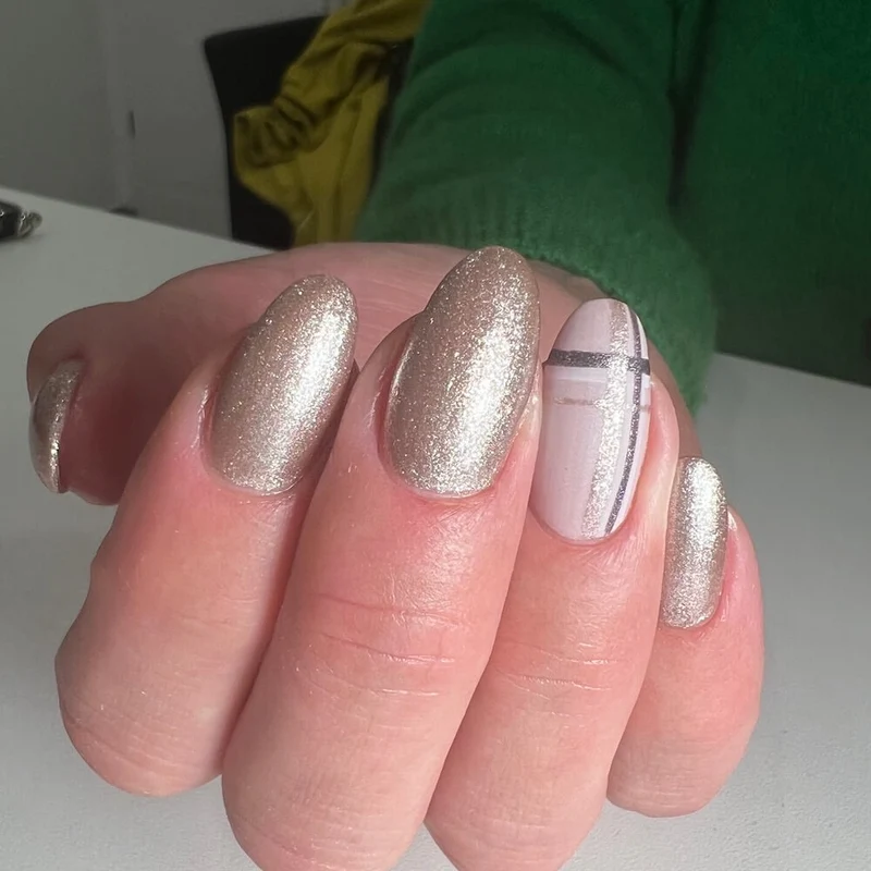 #449 Premium-EFFEKT Color Gel 5ml Beige mit blausilbernem Perlglanz