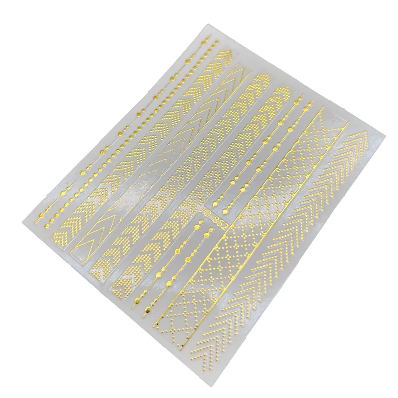 Gold nail stickers for nail art