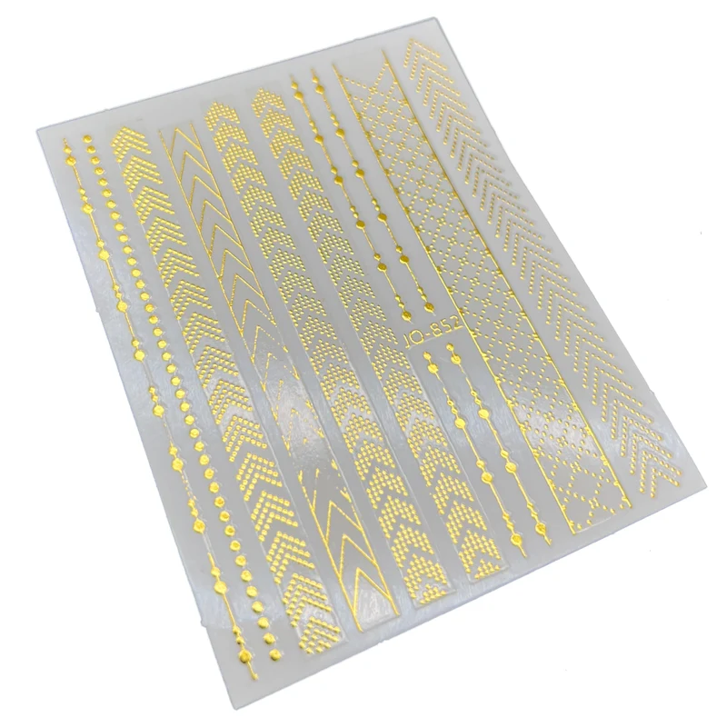 Gold nail stickers for nail art