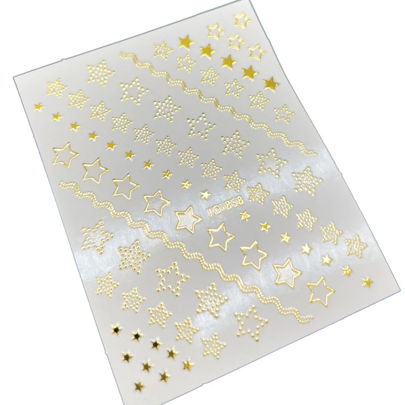 Gold Star nail stickers for nail art