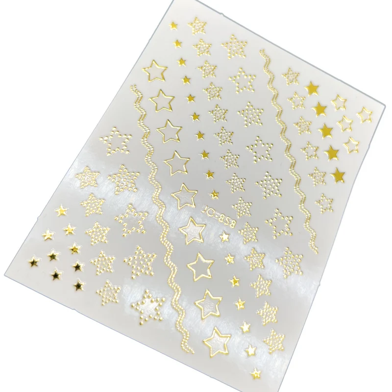 Gold Star nail stickers for nail art