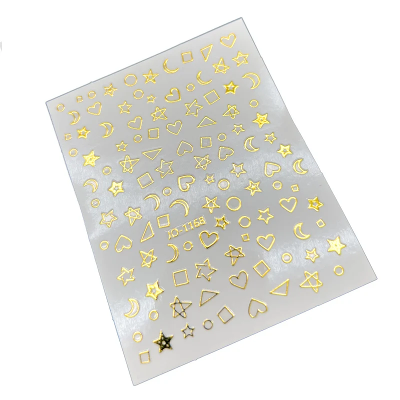 Gold nail stickers for nail art