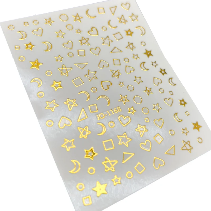 Gold nail stickers for nail art