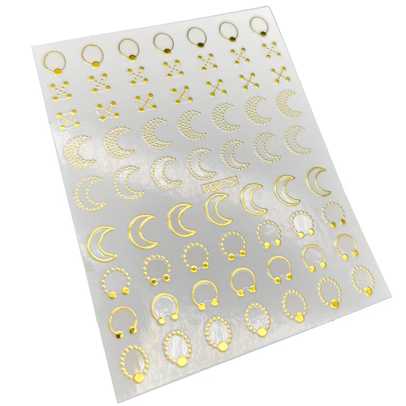 Gold nail stickers for nail art