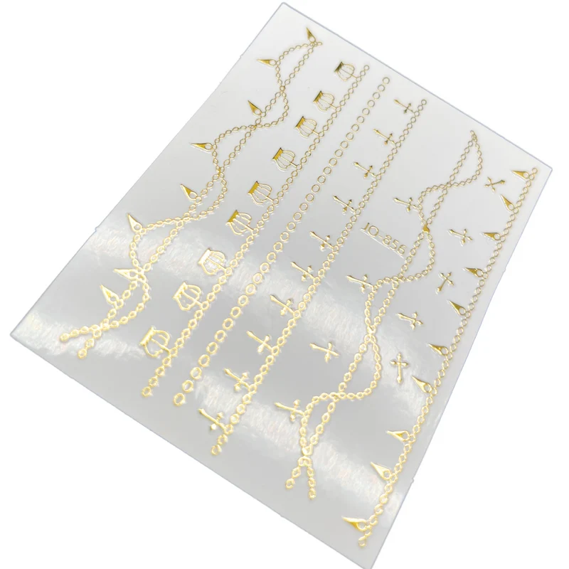Gold nail stickers for nail art