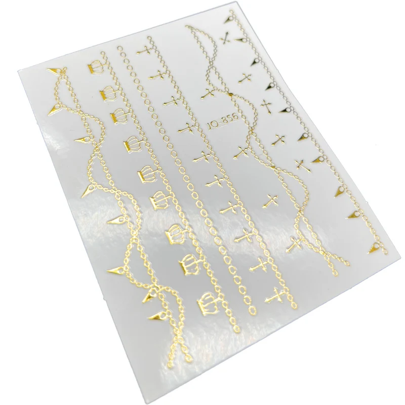 Gold nail stickers for nail art