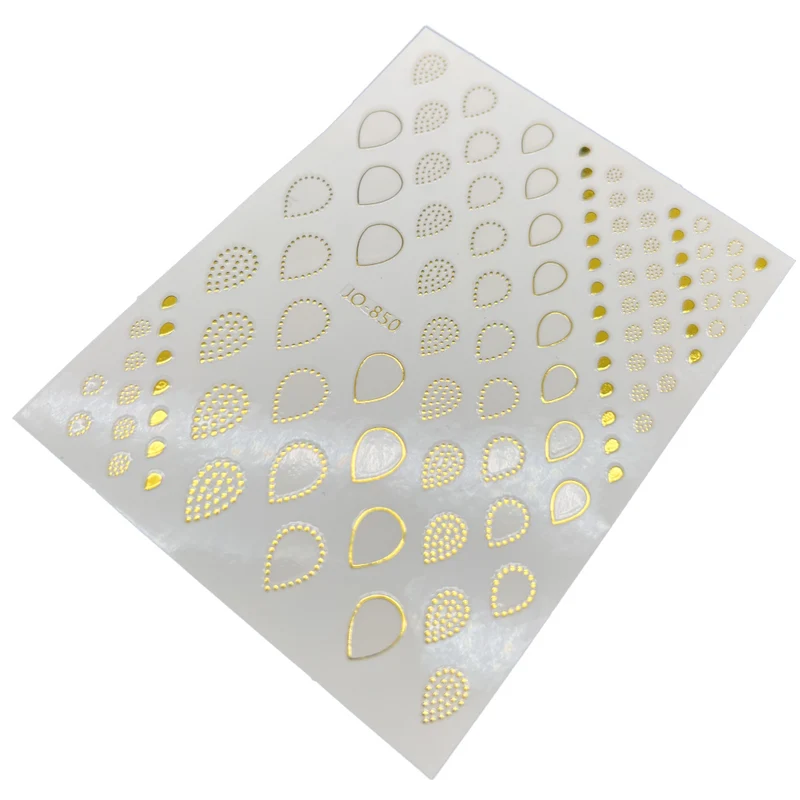 Gold nail stickers for nail art