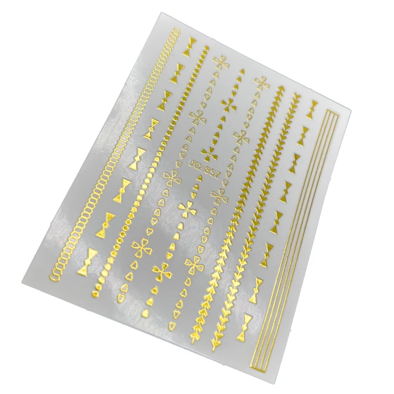 Gold nail stickers for nail art