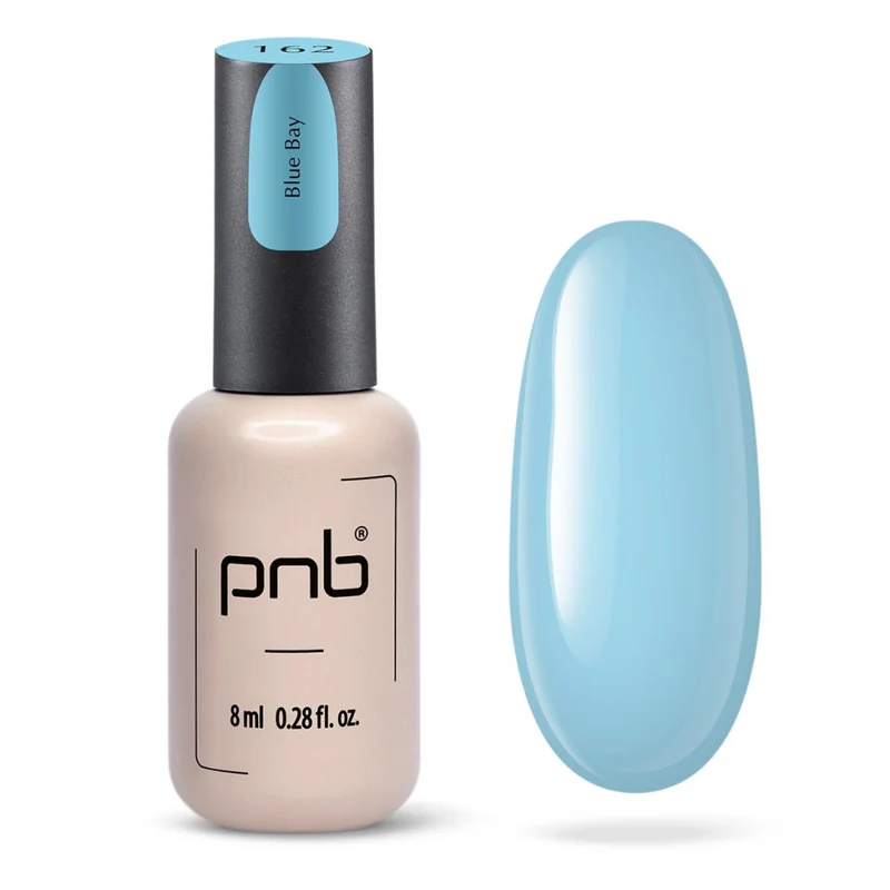 PNB blue gel nail polish 162 Blue Bay