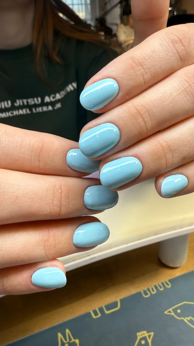 PNB blue gel nail polish 162 Blue Bay