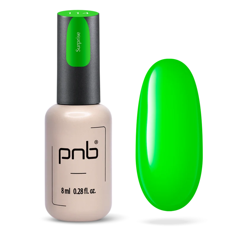 PNB green gel nail polish 114 Surprise