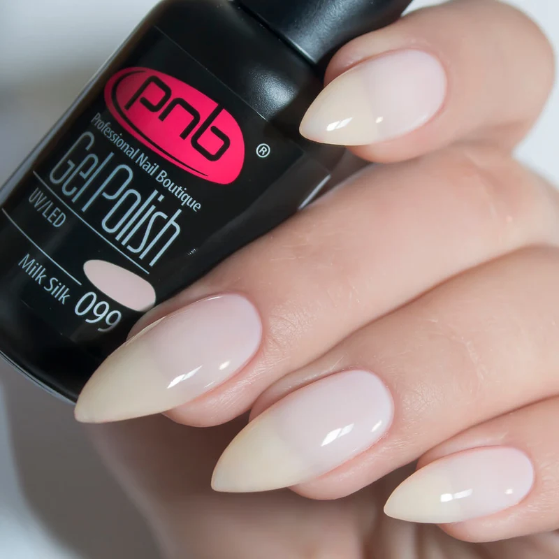 PNB French white gel nail polish 099 Milk Silk
