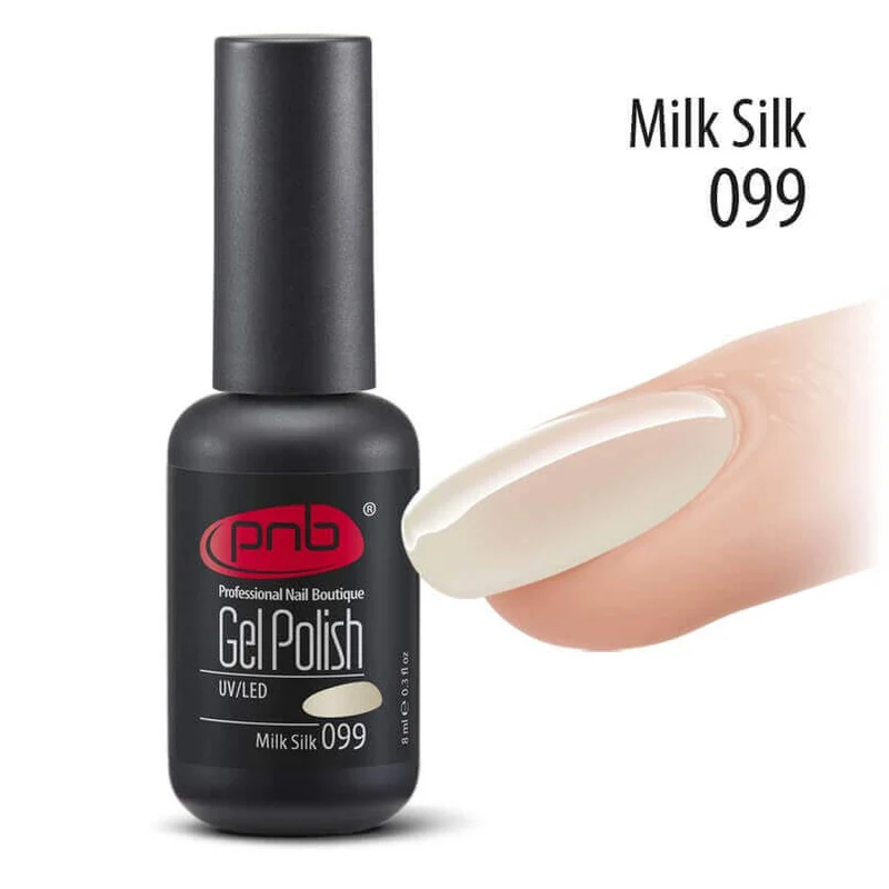 PNB French white gel nail polish 099 Milk Silk