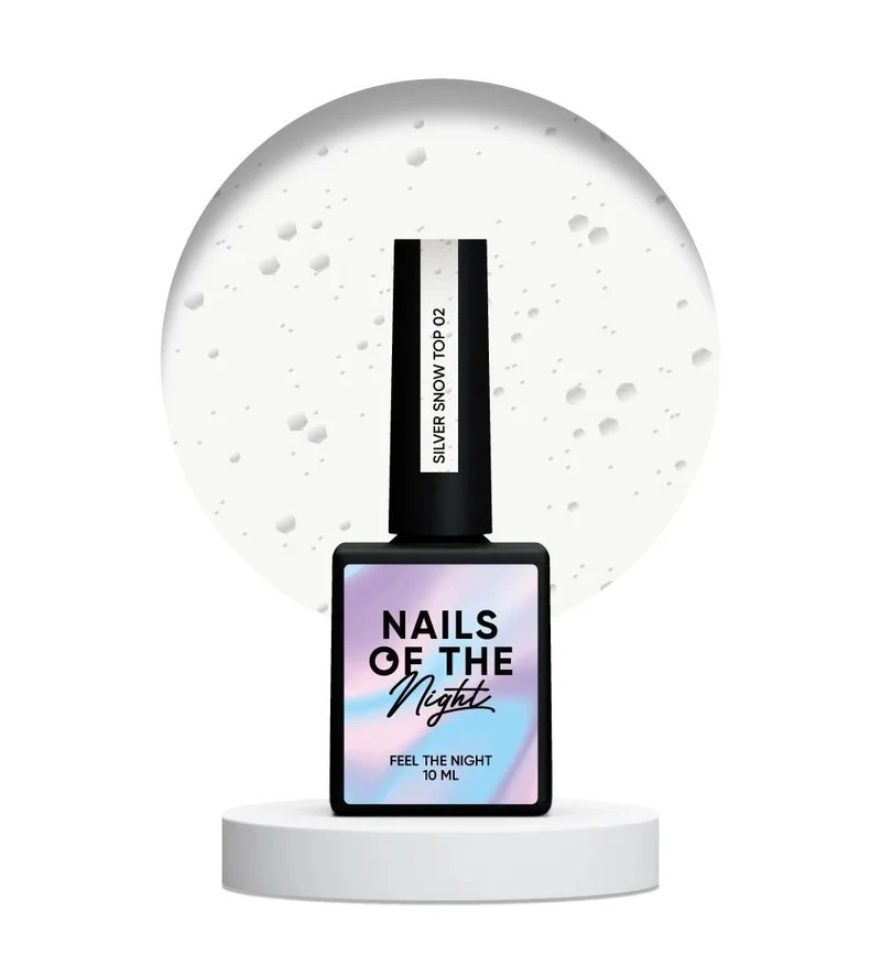02 Silver Snow - Top Coat (No Wipe) 10ml NAILS OF THE DAY