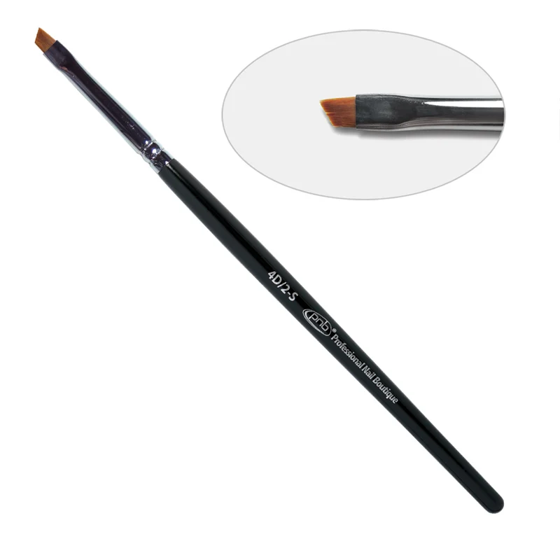 PNB 4D. Gel polish design brush BEVELED 2-S NYLON nail art brushes