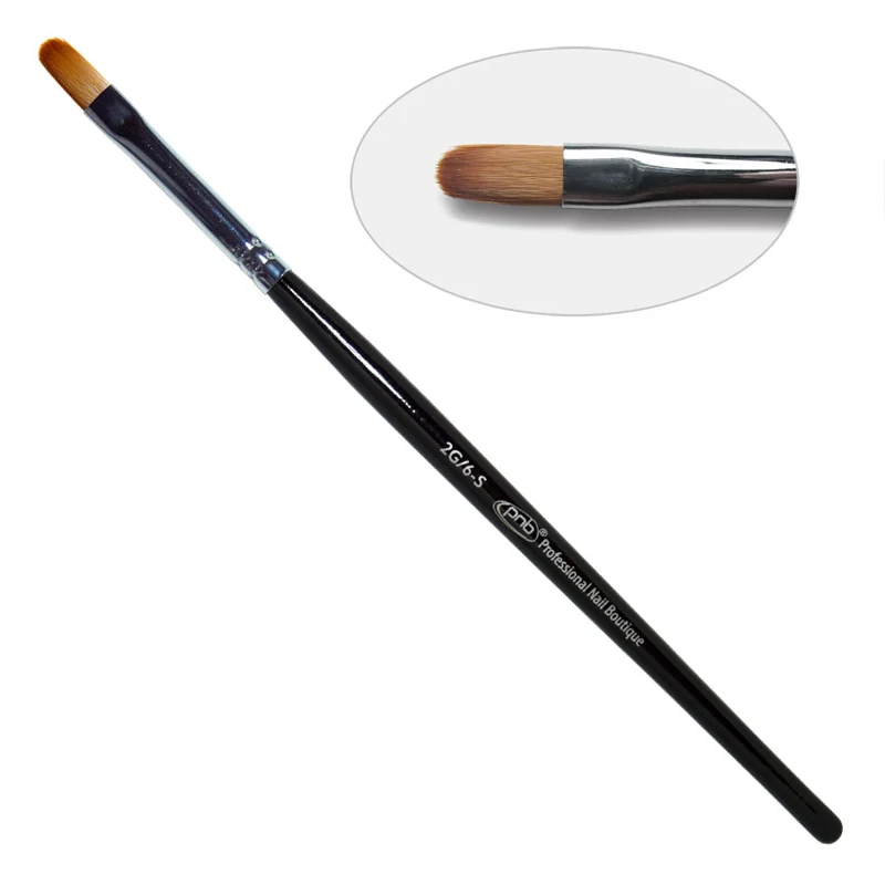 PNB 2G Brush for gel OVAL 6-S NYLON nail art brushes