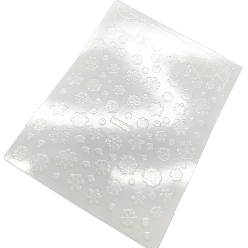 White snowflake nail stickers for nail art