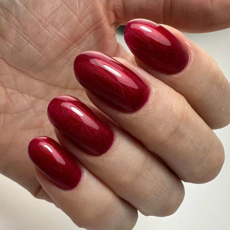 PNB red gel nail polish 057 Frankness