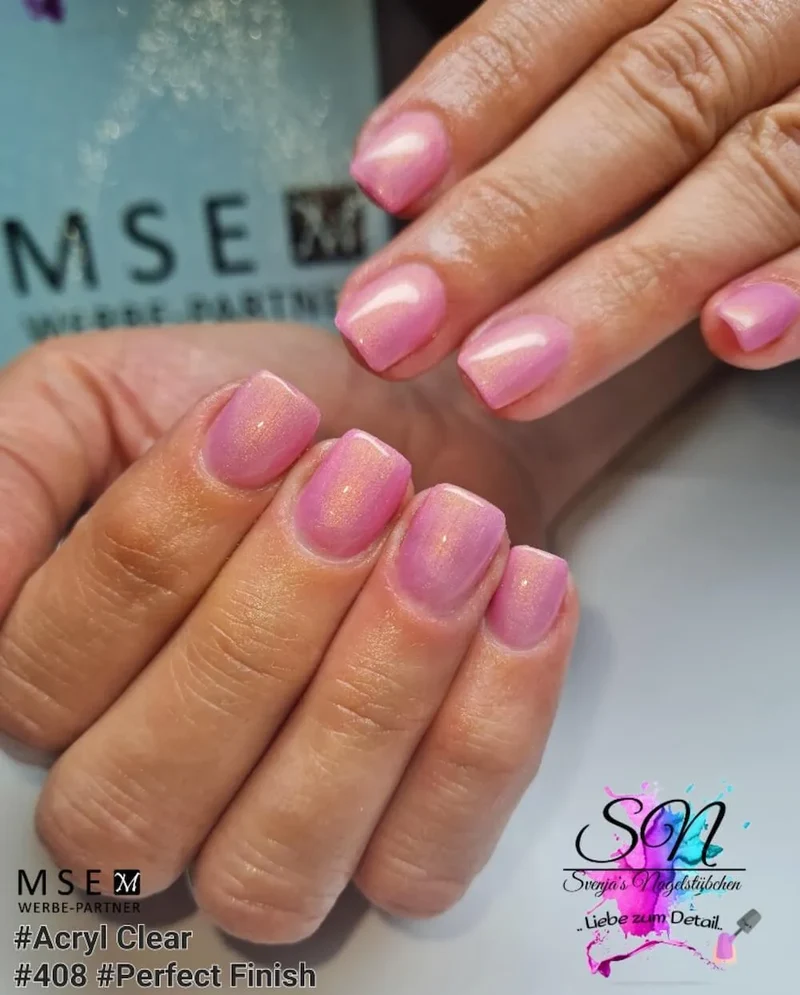 #408 Premium-EFFEKT Color Gel 5ml Zartes Rose mit feinem Goldschimmer
