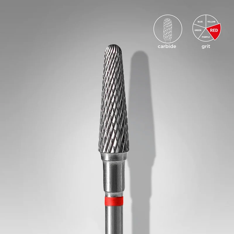 STALEKS PRO Expert Carbide nail drill bit 4 MM Working part 13 MM Nail tools for Russian manicure, nail drill bits for gel nail polish removal FT70R040/13
