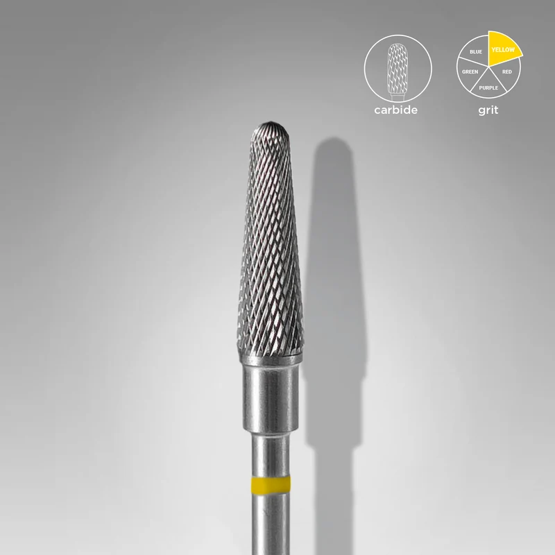 STALEKS PRO Expert Carbide nail drill bit 4 MM Working part 13 MM Nail tools for Russian manicure, nail drill bits for gel nail polish removal FT70Y040/13