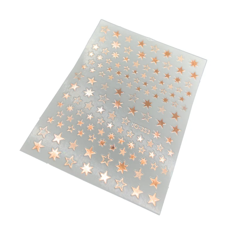 Rose gold star nail stickers for nail art