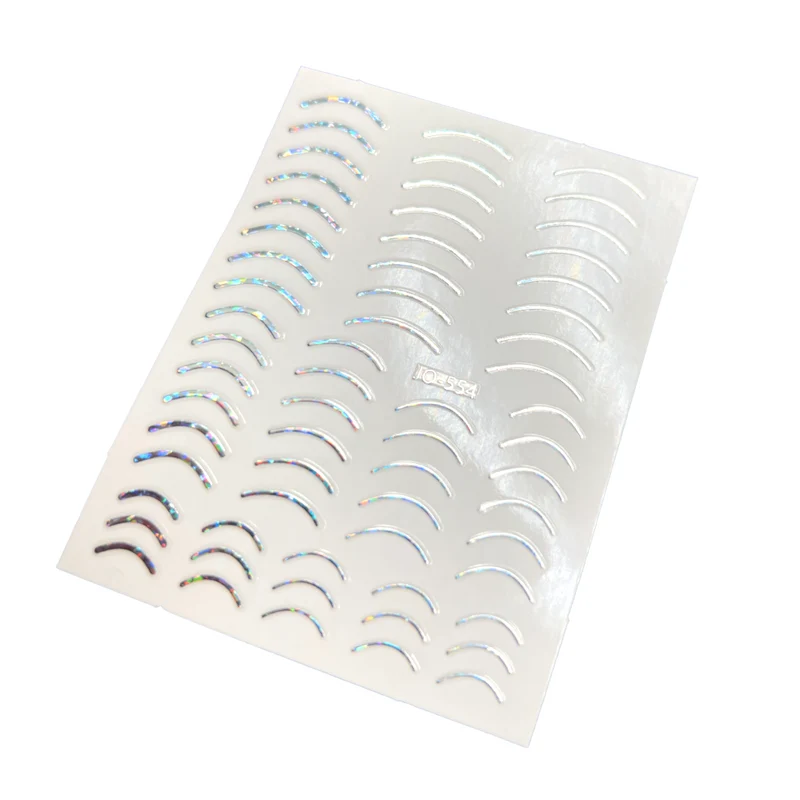 Silver holographic nail stickers for nail art