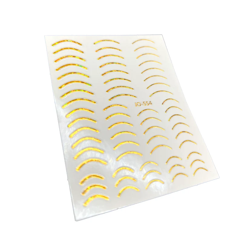 Holographic gold nail stickers for nail art