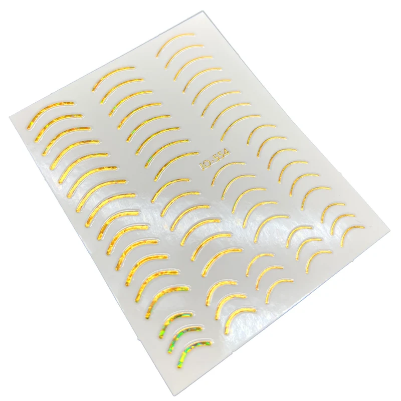 Holographic gold nail stickers for nail art