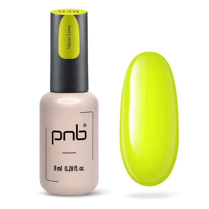 PNB yellow gel nail polish 038 Neon Lime
