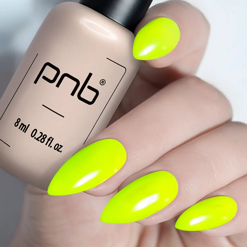 PNB yellow gel nail polish 038 Neon Lime