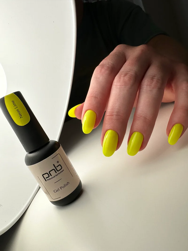 PNB yellow gel nail polish 038 Neon Lime