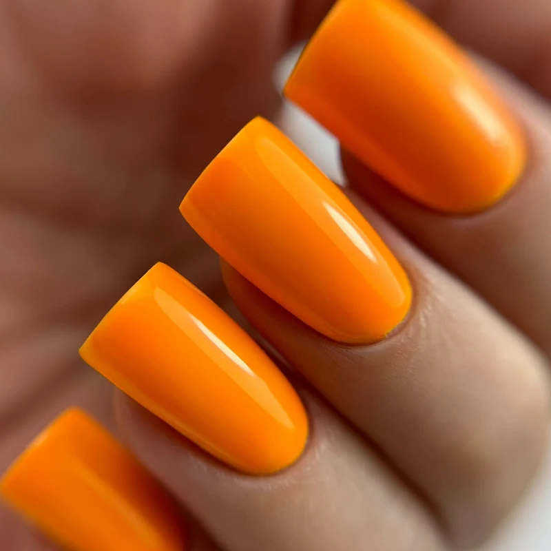 PNB orange gel nail polish 033 Hot Orange