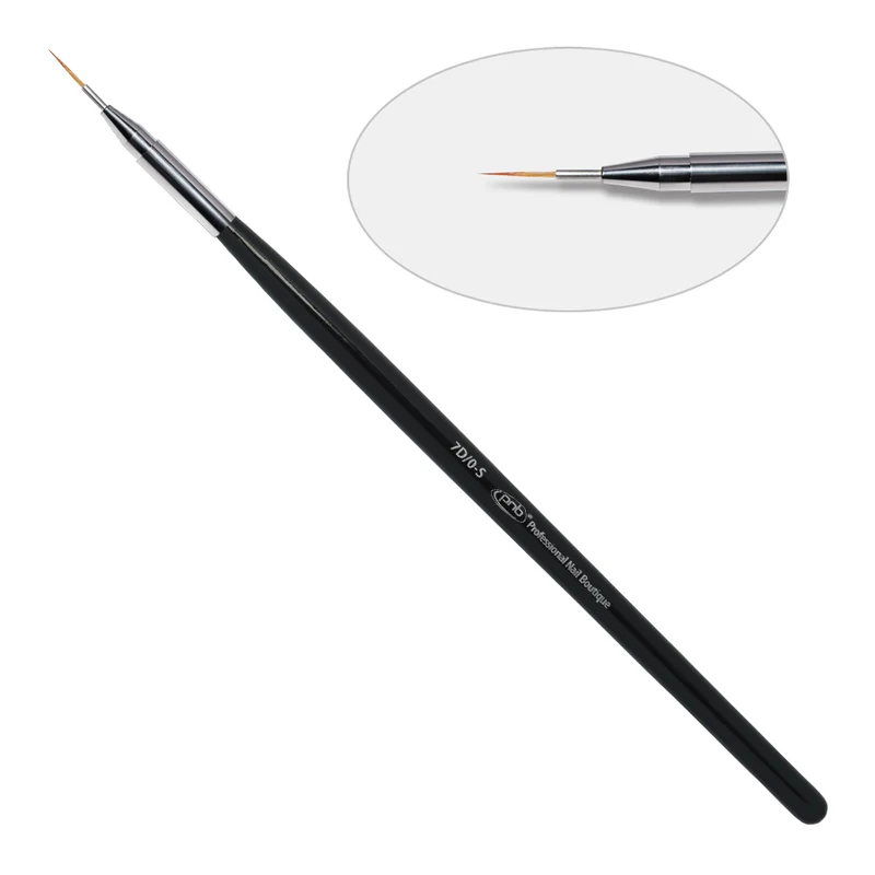 PNB 7D. Gel polish design brush 0-S PNB, NYLON nail art brushes