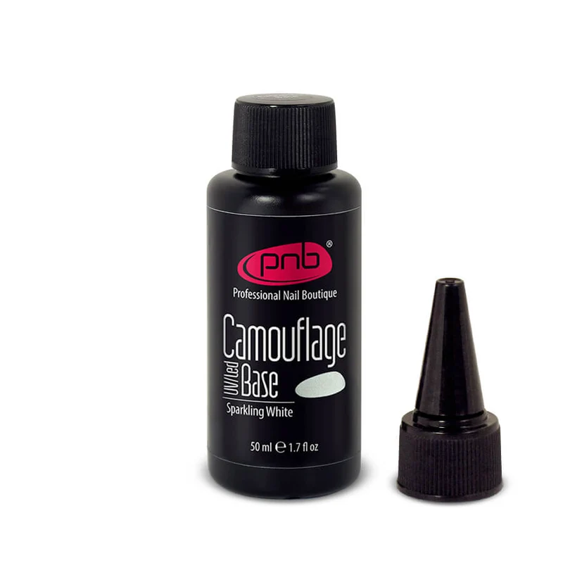 PNB Camouflage Sparkling White 50 ml gel nail polish