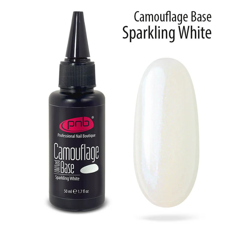 PNB Camouflage Sparkling White 50 ml gel nail polish