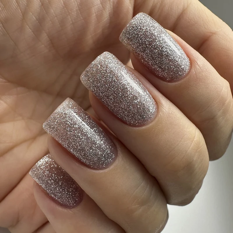 PNB sparkling silver gel nail polish 061 Party Shine