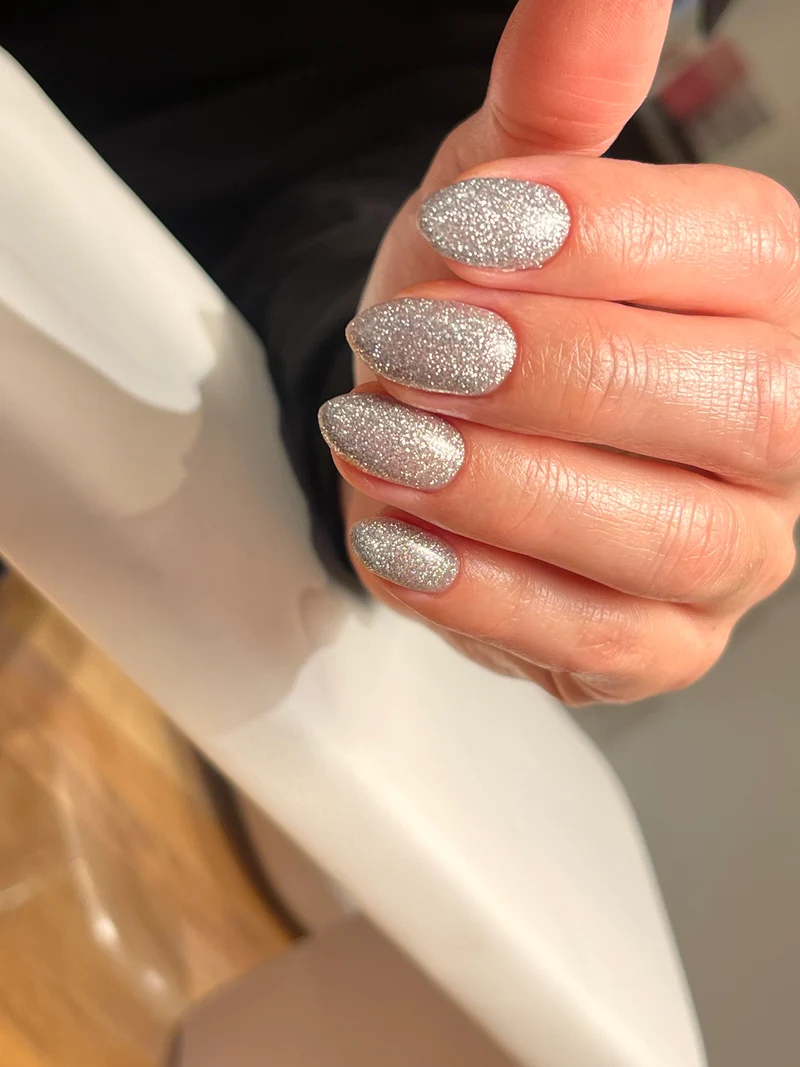 PNB sparkling silver gel nail polish 061 Party Shine