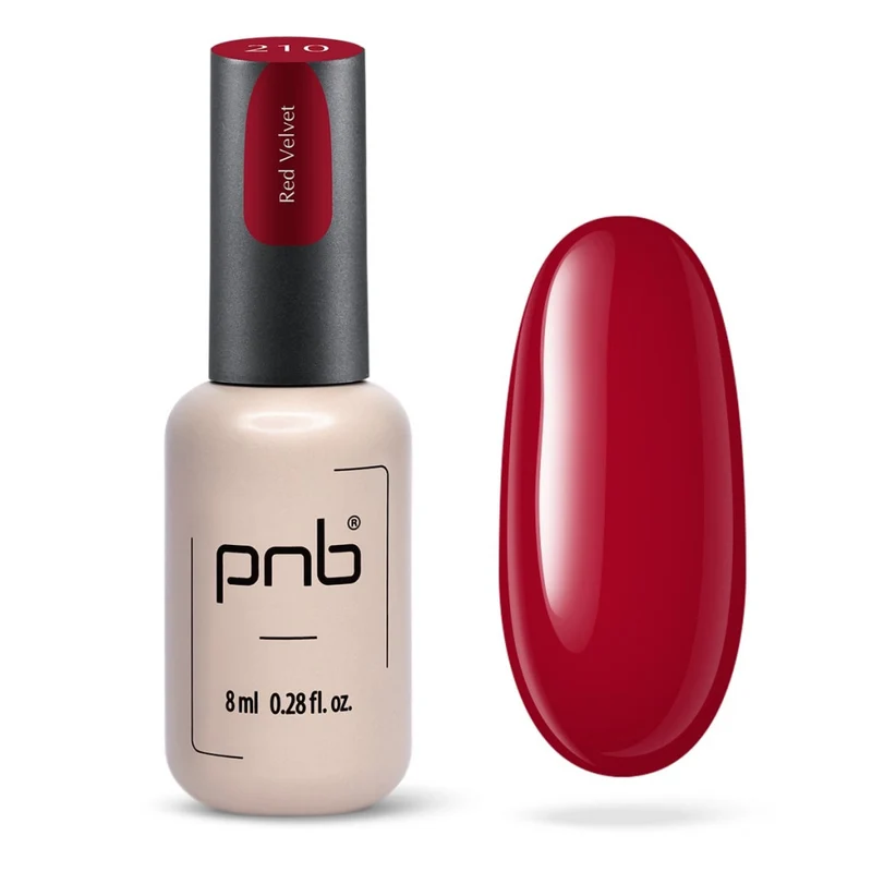 PNB red gel nail polish 210 Red Velvet