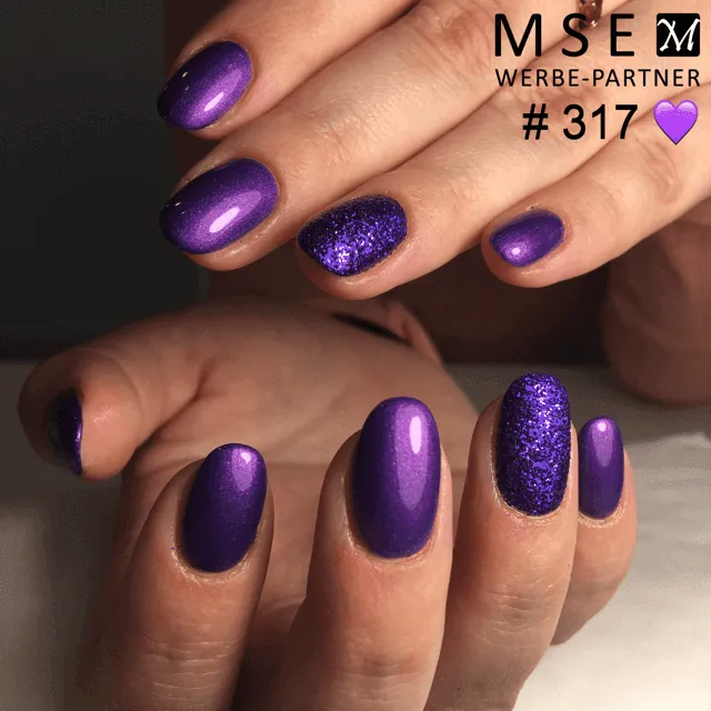 #317 Premium-EFFEKT Color Gel 5ml Leuchtendes Violett mit pinkfarbenem Schimmer