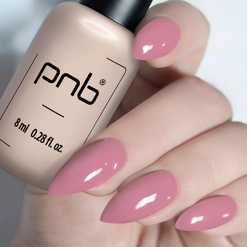 PNB pink gel nail polish 216 Silk Powder