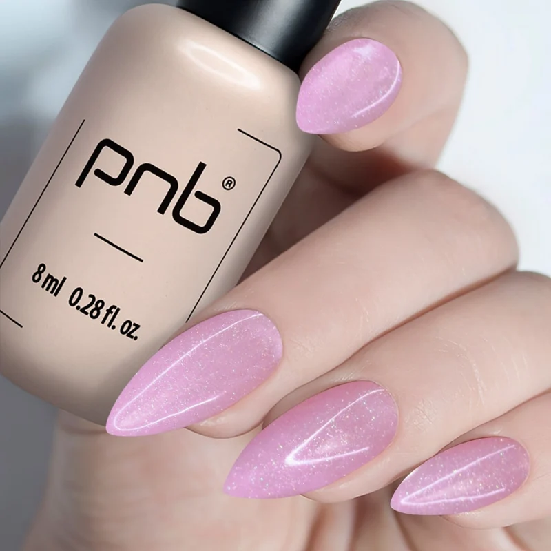 PNB sparkling pink gel nail polish 260 Lucky Amulet