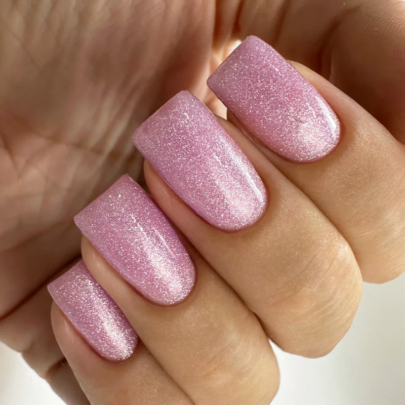 PNB sparkling pink gel nail polish 260 Lucky Amulet