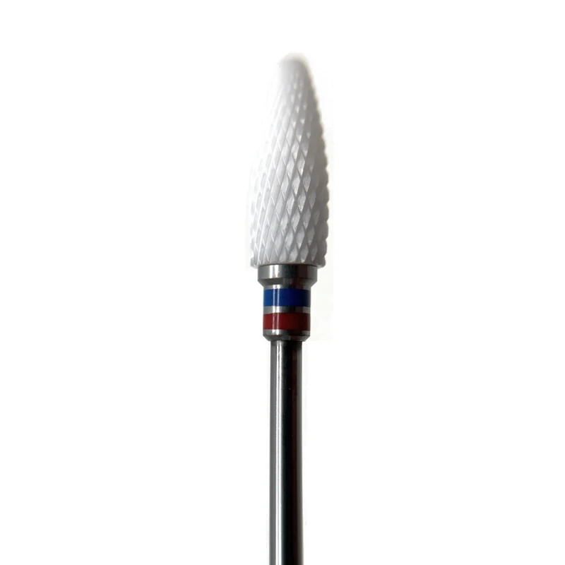 Ceramic e-file nail drill bit - Cone, Soft Medium grit, Russian manicure nail drill bits for gel nail polish removal