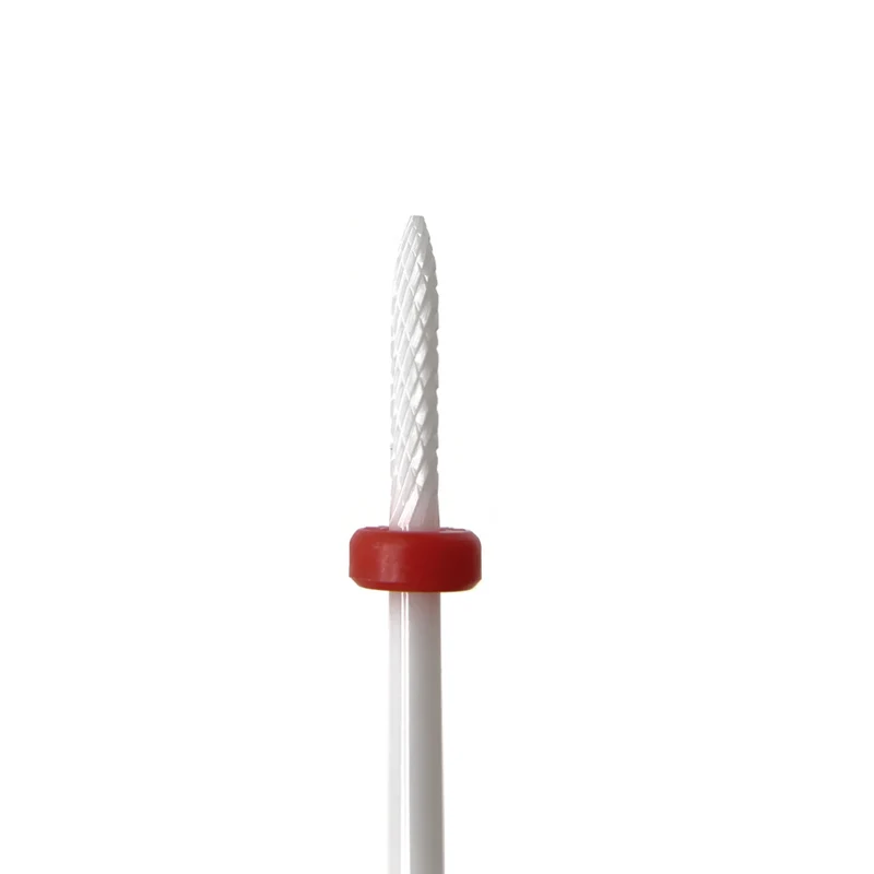 Ceramic e-file nail drill bit - Cone extra narrow, Soft grit, for Russian manicure nail drill bits for gel removal blending and cleaning under nail