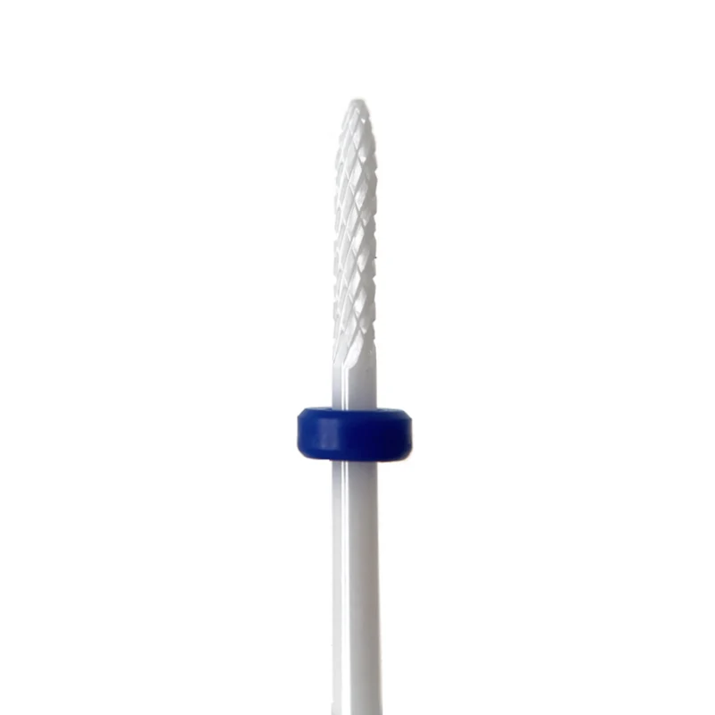 Ceramic e-file nail drill bit - Cone extra narrow, Medium grit, for Russian manicure nail drill bits for gel removal blending and cleaning under nail, gel x, thinning out gel under nail