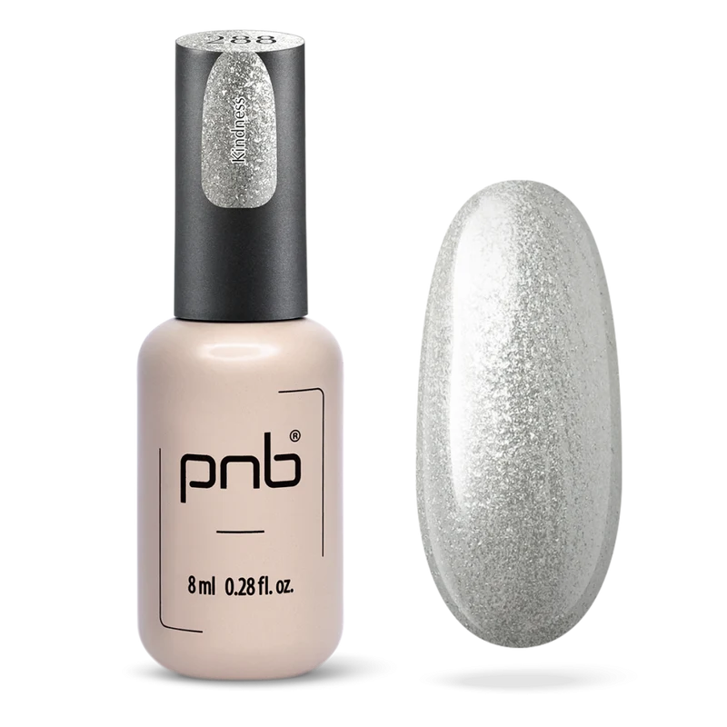 PNB silver sparkling metallic gel nail polish 288 Kindness