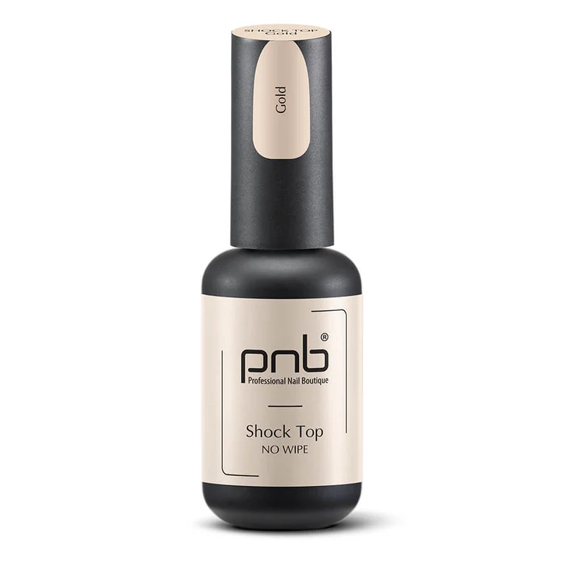 PNB Shock Top coat Gold gel nail polish 8ml