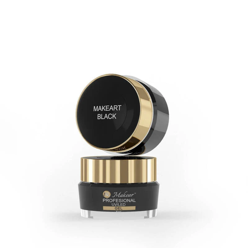 BLACK - Nail Art Gel 5ml Makeart (Paint Gel)