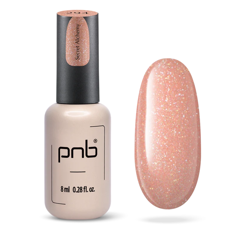 PNB sparkling peach gel nail polish 294 Secret Alchemy